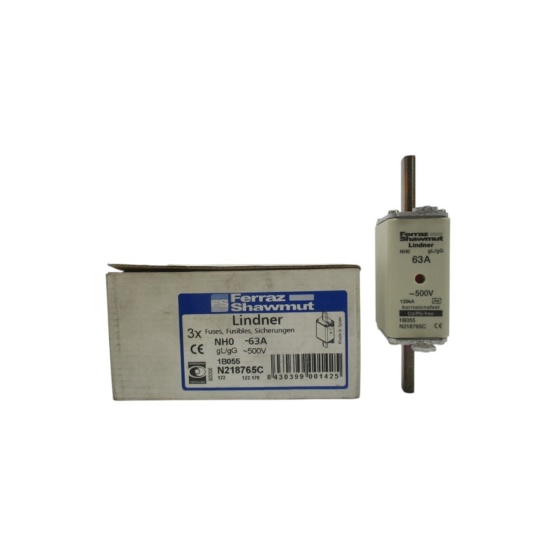 FERRAZ SHAWMUT NH0-63A 1B055 500V 63A (PKG OF 3) NSMP
