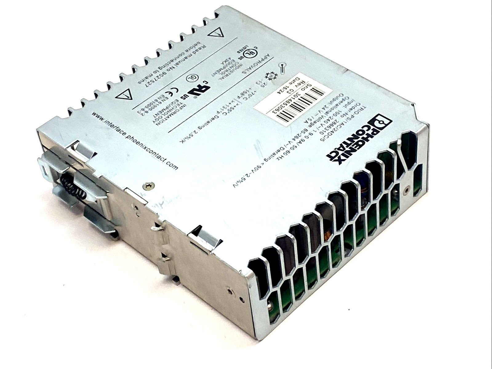 Phoenix Contact TRIO-PS/1AC/24DC/5 Power Supply 24V 5A DIN Rail 2866310