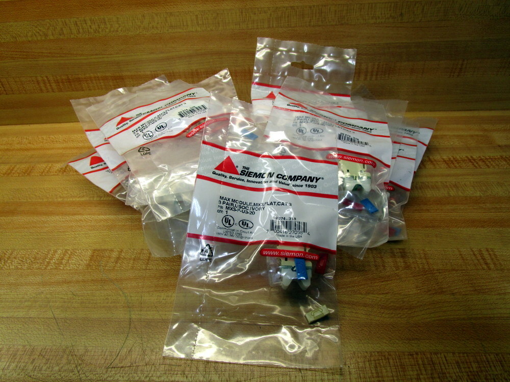 Siemon Company MX3-F-US-20 Max Module MX3FUS20 (Pack of 19)