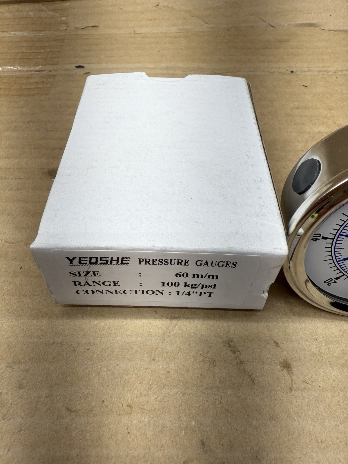 Genuine Yeoshe 1500PSI/100KG/cm2 Liquid Filled Pressure Gauge 1/4″PT Connection