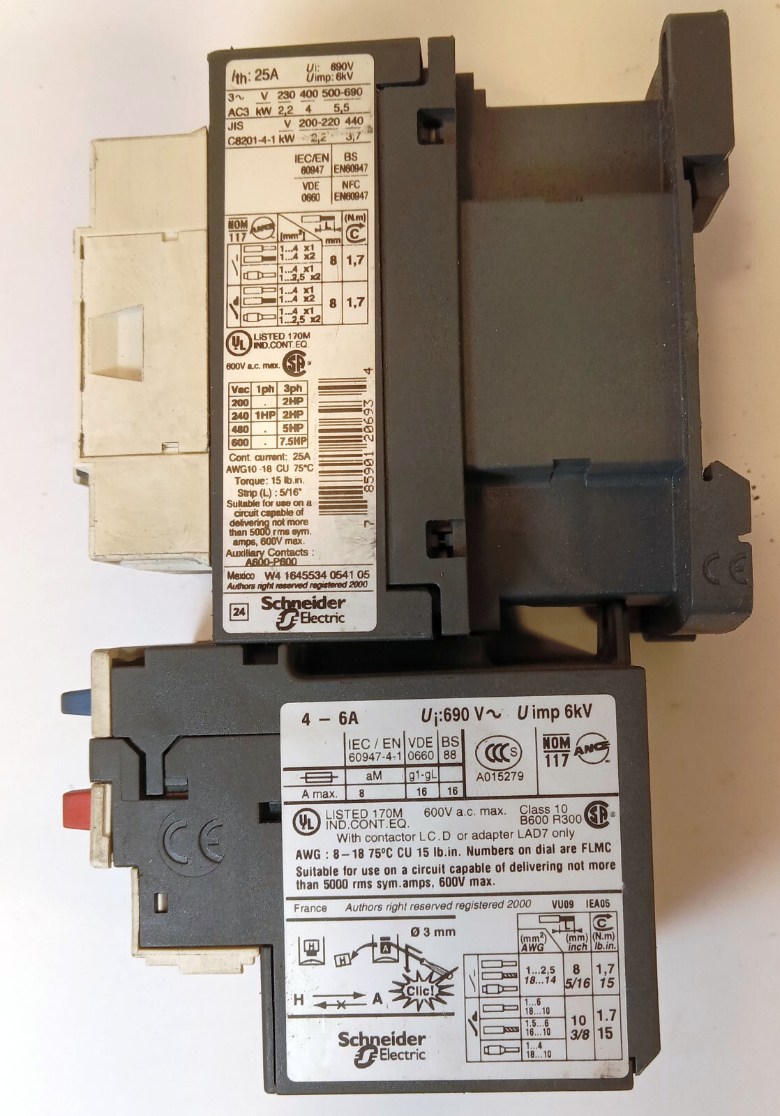 1 USED TELEMECANIQUE LC1 D09 CONTACTOR W/ LRD 10 OVERLOAD RELAY***MAKE OFFER***