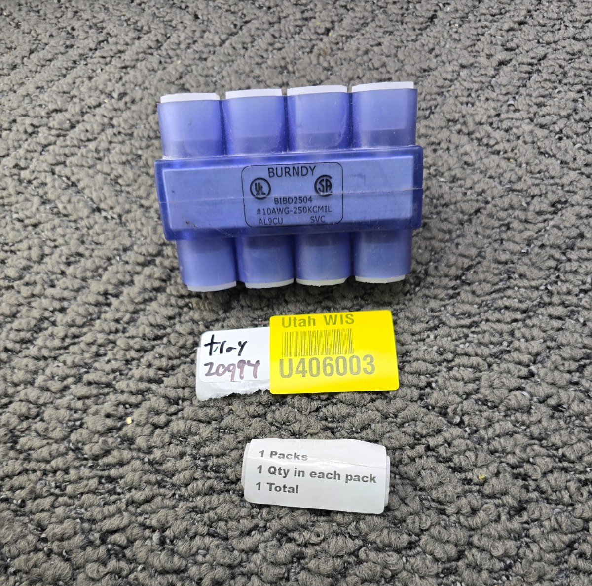 Burndy BIBD2504 Unitap Multi-Port Insulated Connector #10 AWG to 250 kcmil AL9CU