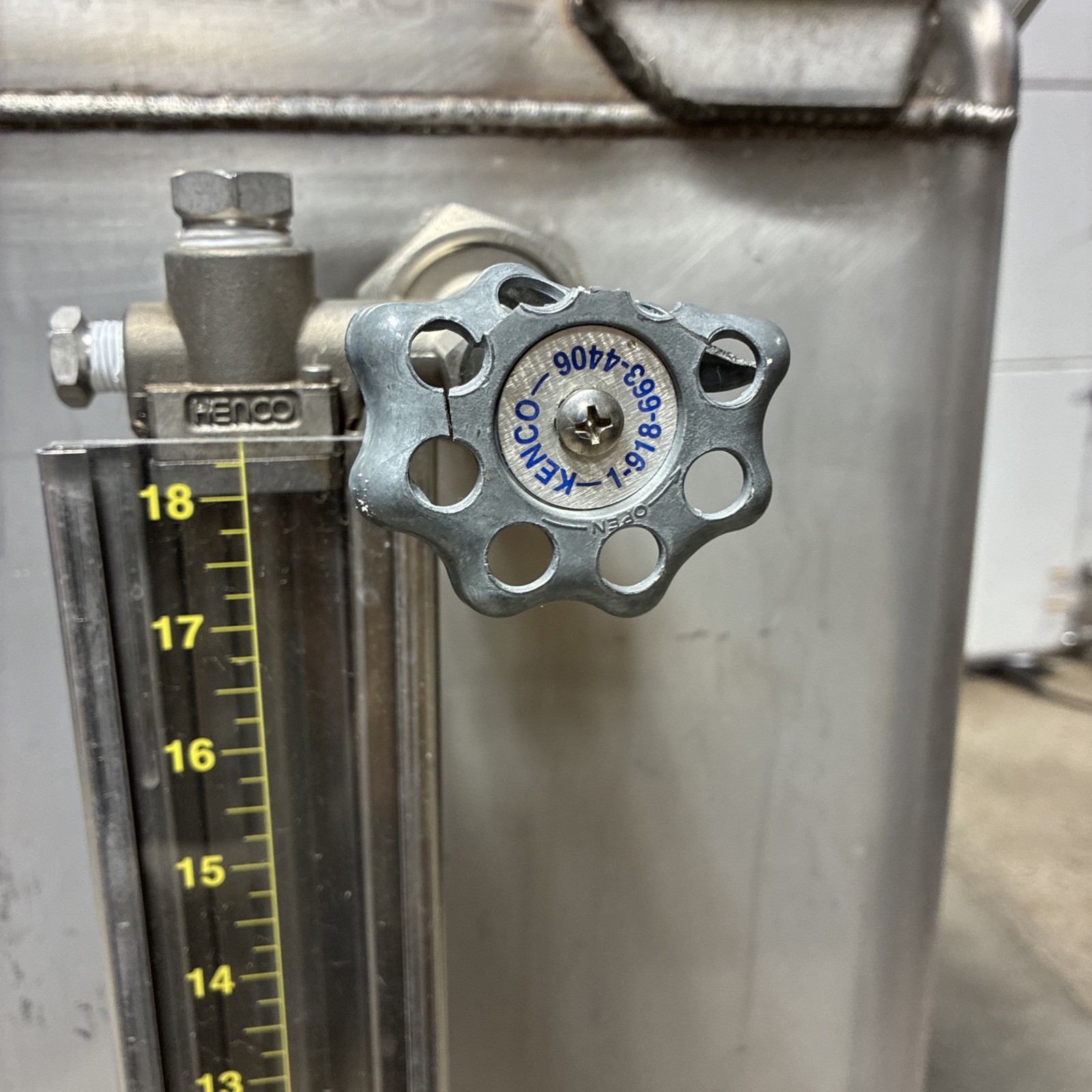 TranStore 250 Gallon 304 Stainless Steel Stackable IBC W/ Liquid Site Glass