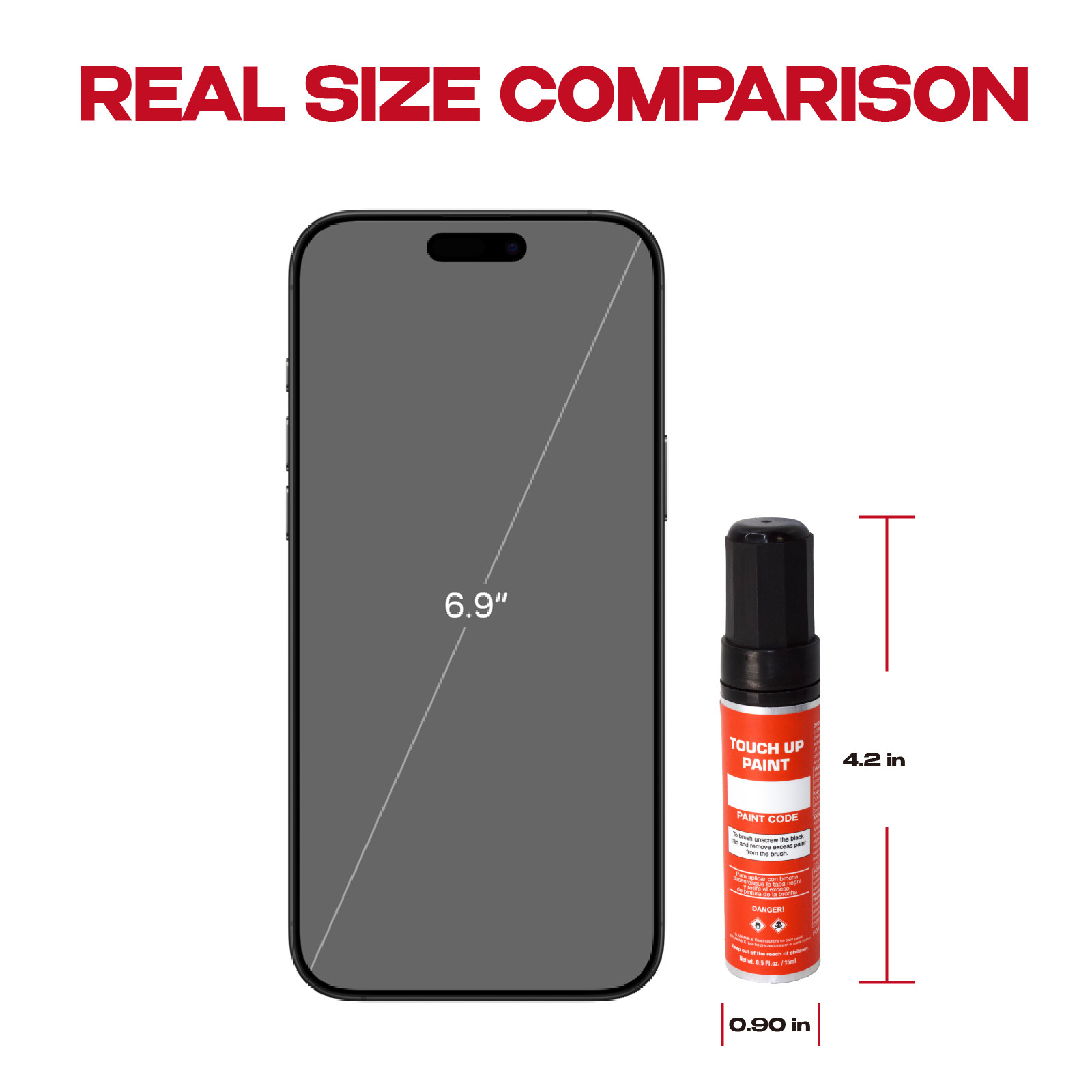 15ml Fillable Aluminum Touch Up Paint Bottles with Brush – 50 Pack