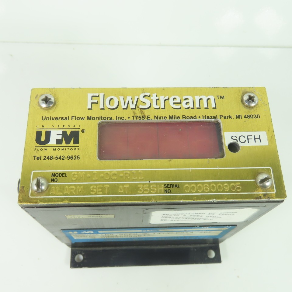 Flow Stream GM-1-DC-R11 Universal Flow Monitors 100 SCFH 14.7 PSIA 70F