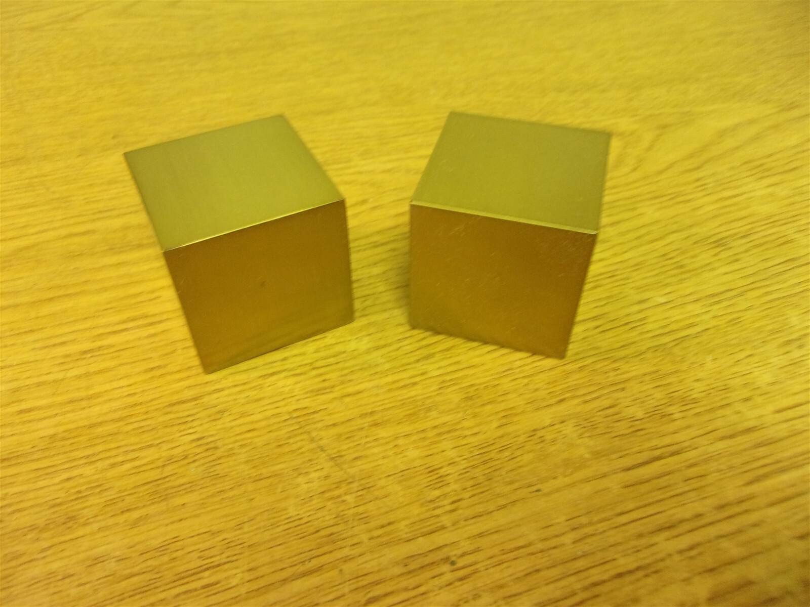 NEW Kirsch Square End Cap 2-1/4″ Gold Set of 2 *FREE SHIPPING*