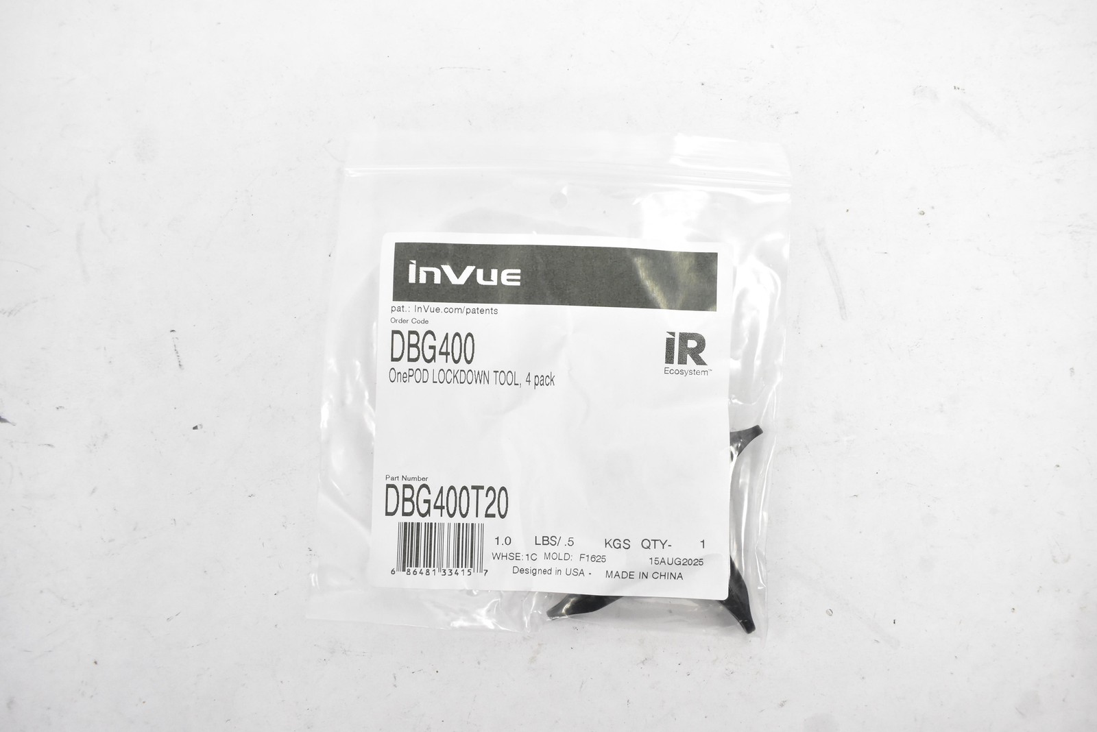 InVue DBG400 OnePOD Lockdown Tool 4 Pack DBG400T20 Retail Security Anti-Theft