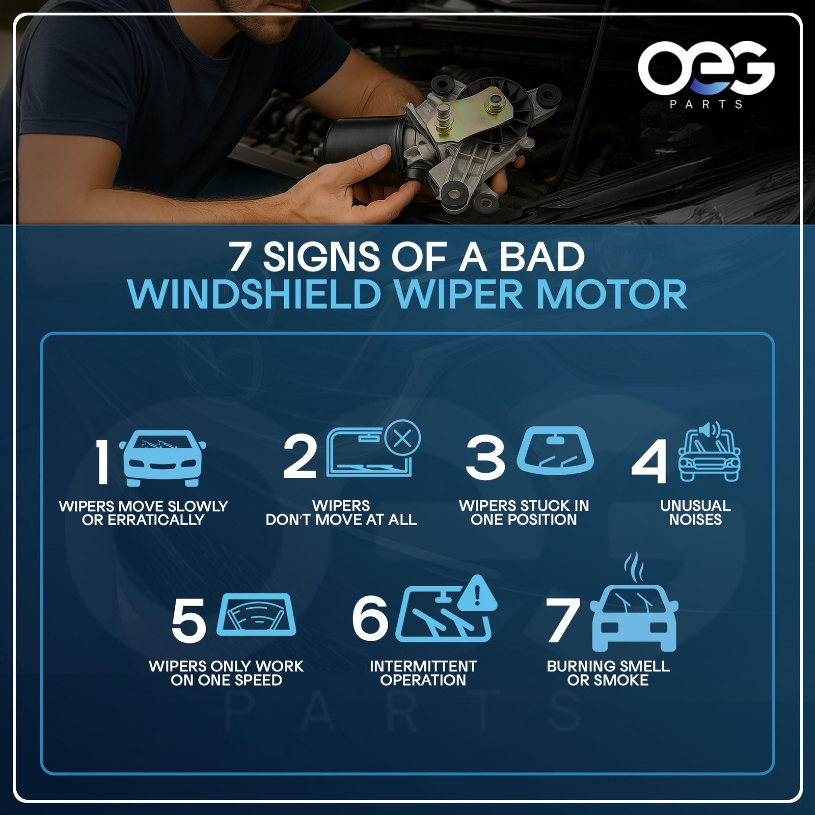 OEG Parts New Windshield Wiper Motor Compatible with Chevrolet S10 Blazer & P…