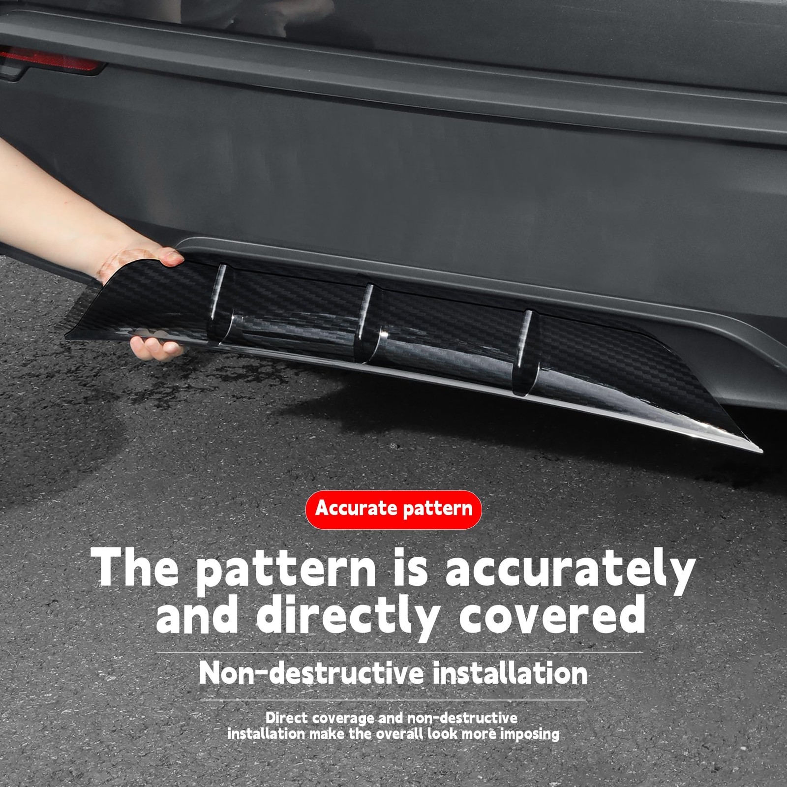 Rear Diffuser for Telsa Model Y Juniper 2025-2026 Without Drilling，Trunk