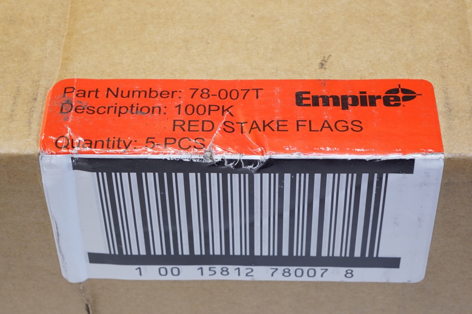 Lot of 500 Empire 2.5″ x 3.5″ RED Stake Flags 21″ Stem Factory 78-007 Ships FREE