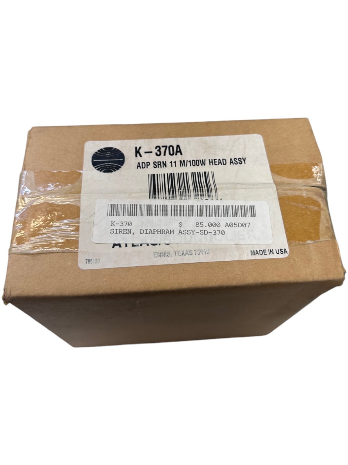 ATLAS Soundolier K-370A ADP SRN 11 M/100W Head Assy **SALE**