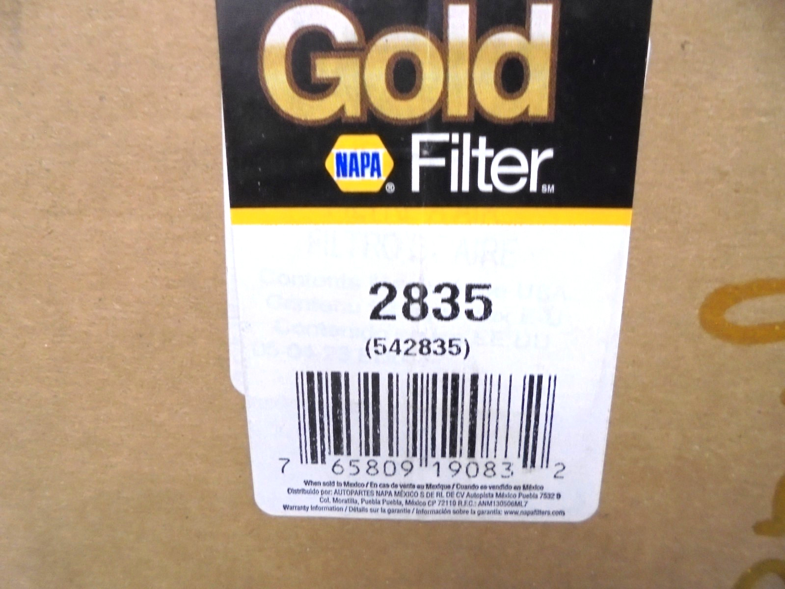 Napa Gold 2835 Inner Air Filter 542835