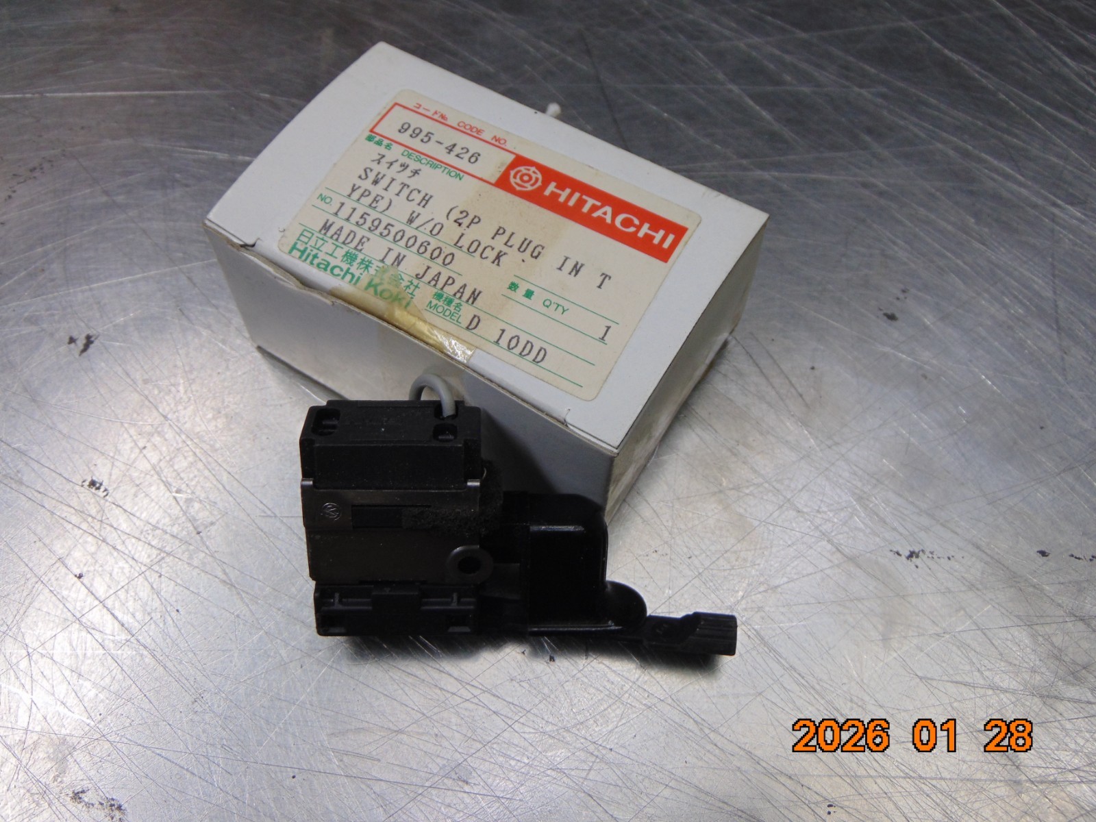 HITACHI 995-426 SWITCH (2P PLUG IN TYPE) W/O LOCK MODEL D 10DD – FREE SHIPPING