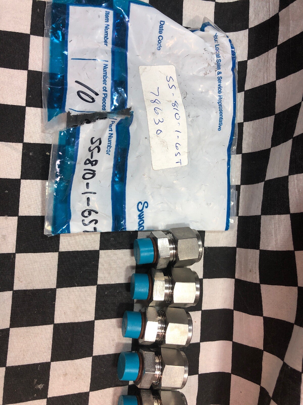 8x Swagelok Male Connector 1/2″ T X 9/16-18, SS-810-1-6ST, SHIPSAMEDAY#1178P1