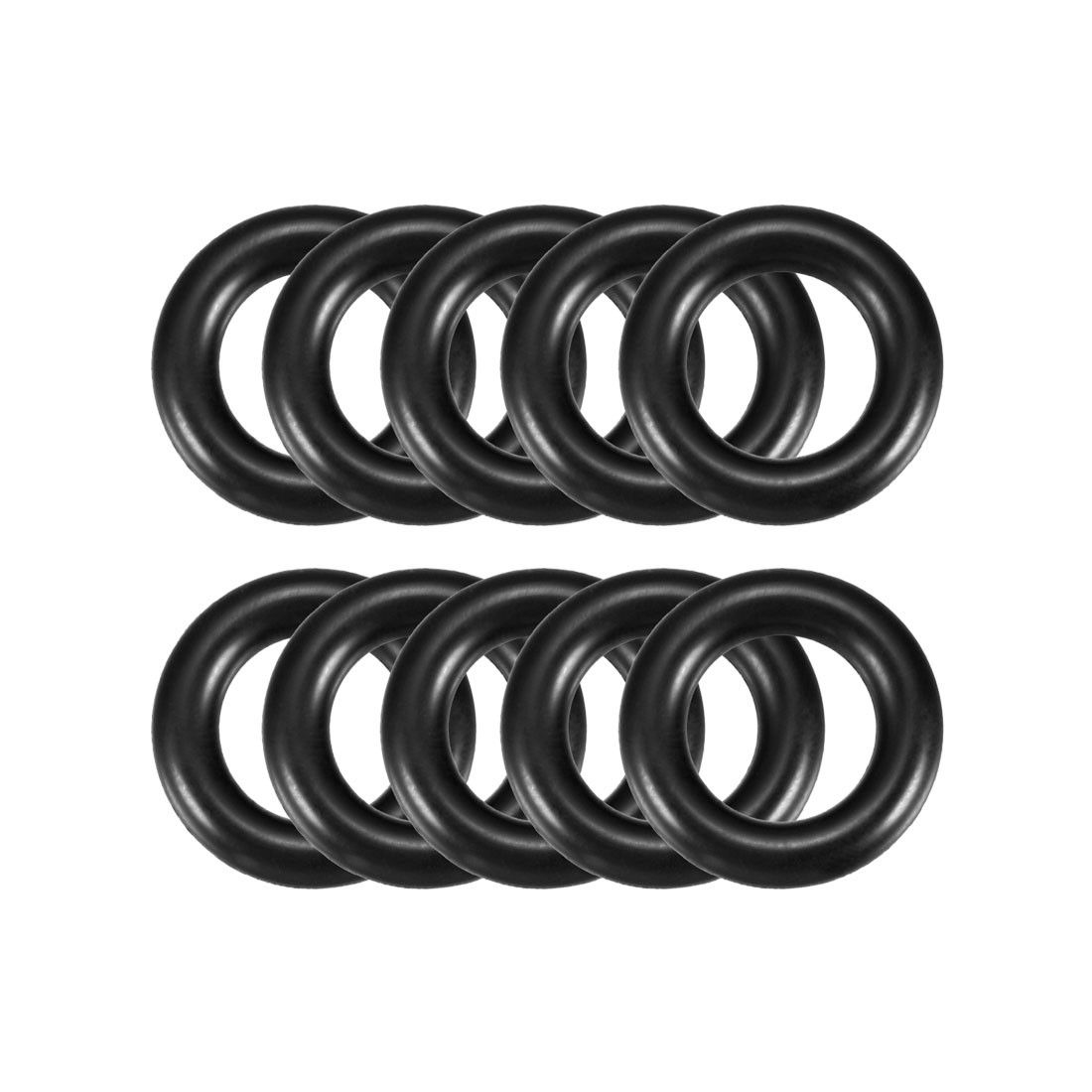 10 Pcs 24mm x 14mm x 5mm Mechanical Rubber O Ring Oil Seal Gaskets Black