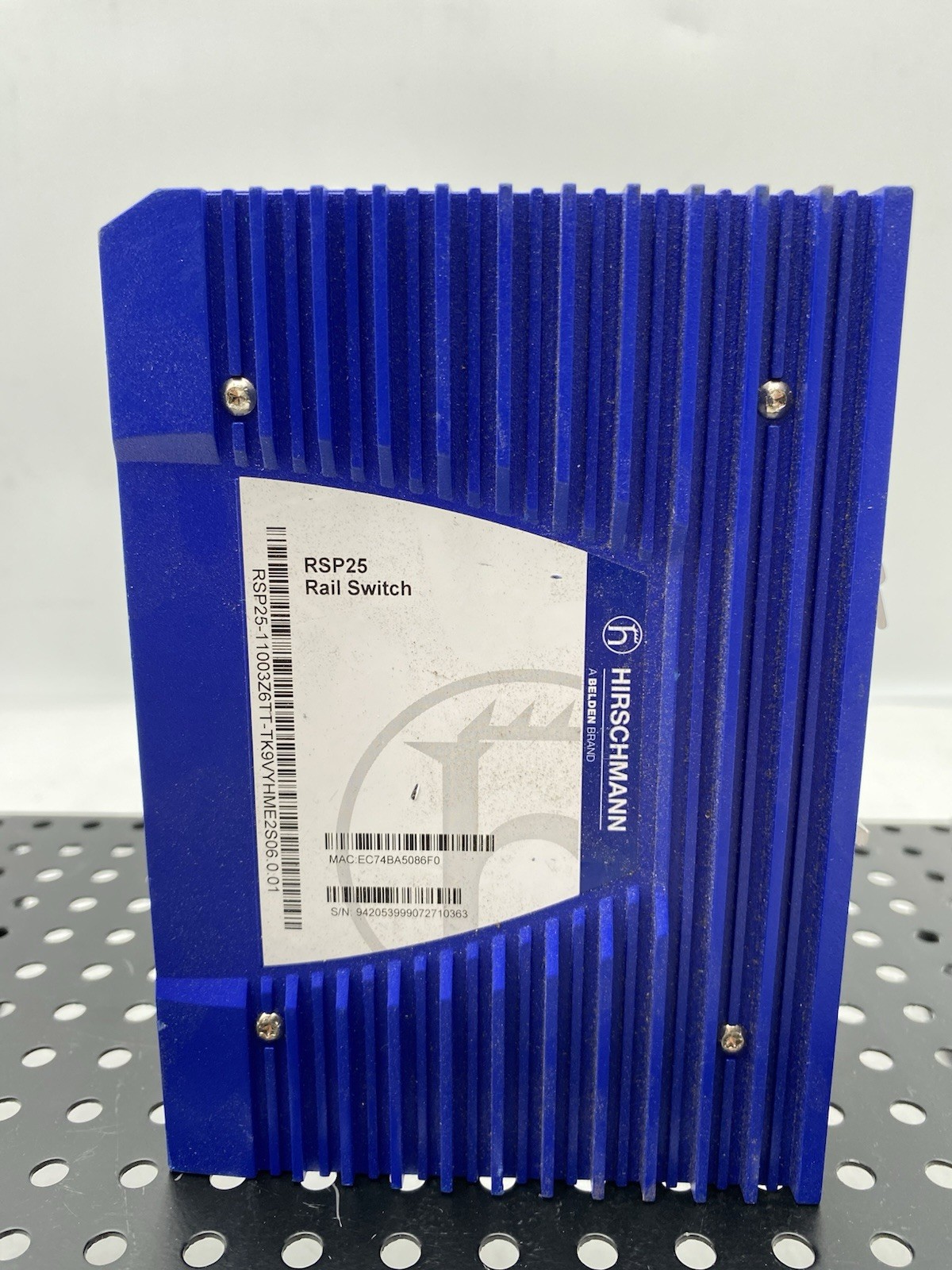 HIRSCHMANN RSP25 RAIL SWITCH WITH AXCEN SFP-100TX COPPER SFP 8 PORT