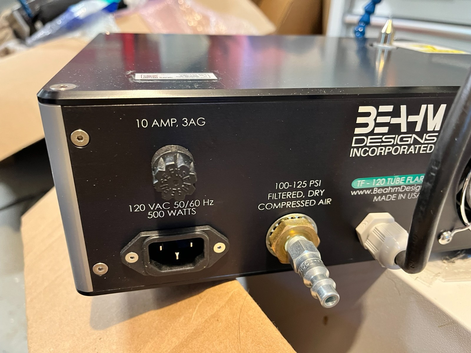 Beahm Designs TF-120 Tube Flaring machine w/ Foot Pedal – TESTED WORKING