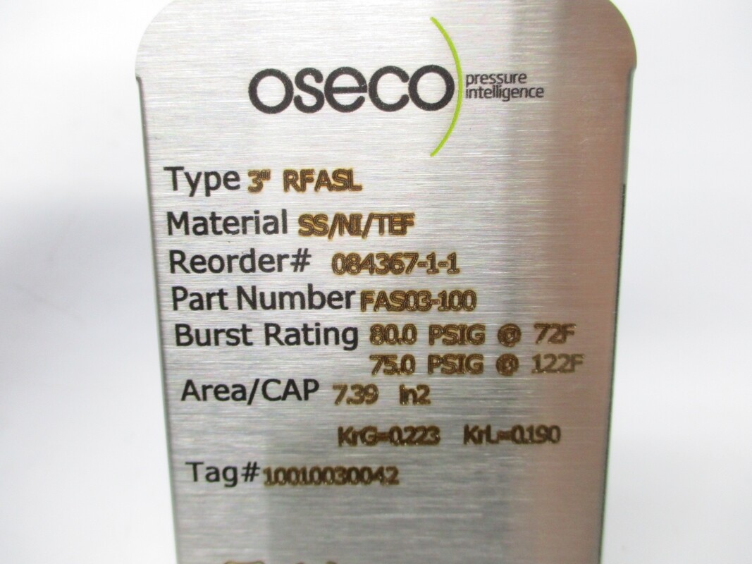 OSECO 84367-1 FAS03-100 80.0PSI 122’F NSMP