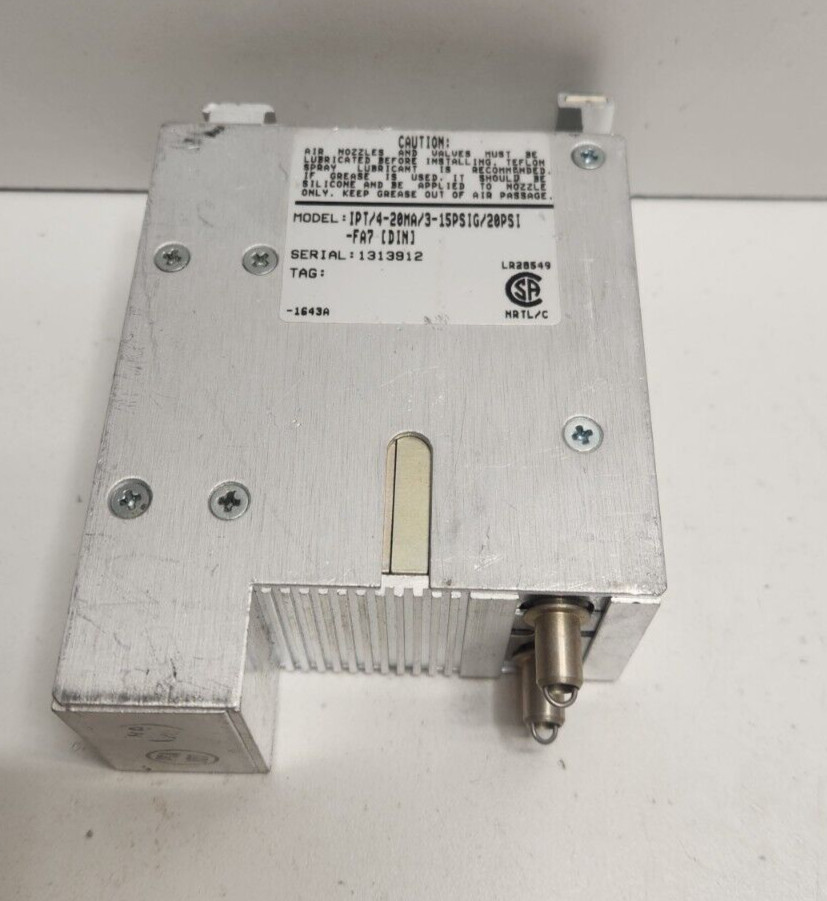 GUARANTEED! MOORE CURRENT/PRESSURE TRANSMITTER IPT/4-20MA/3-15PSIG/20PSI-FA7
