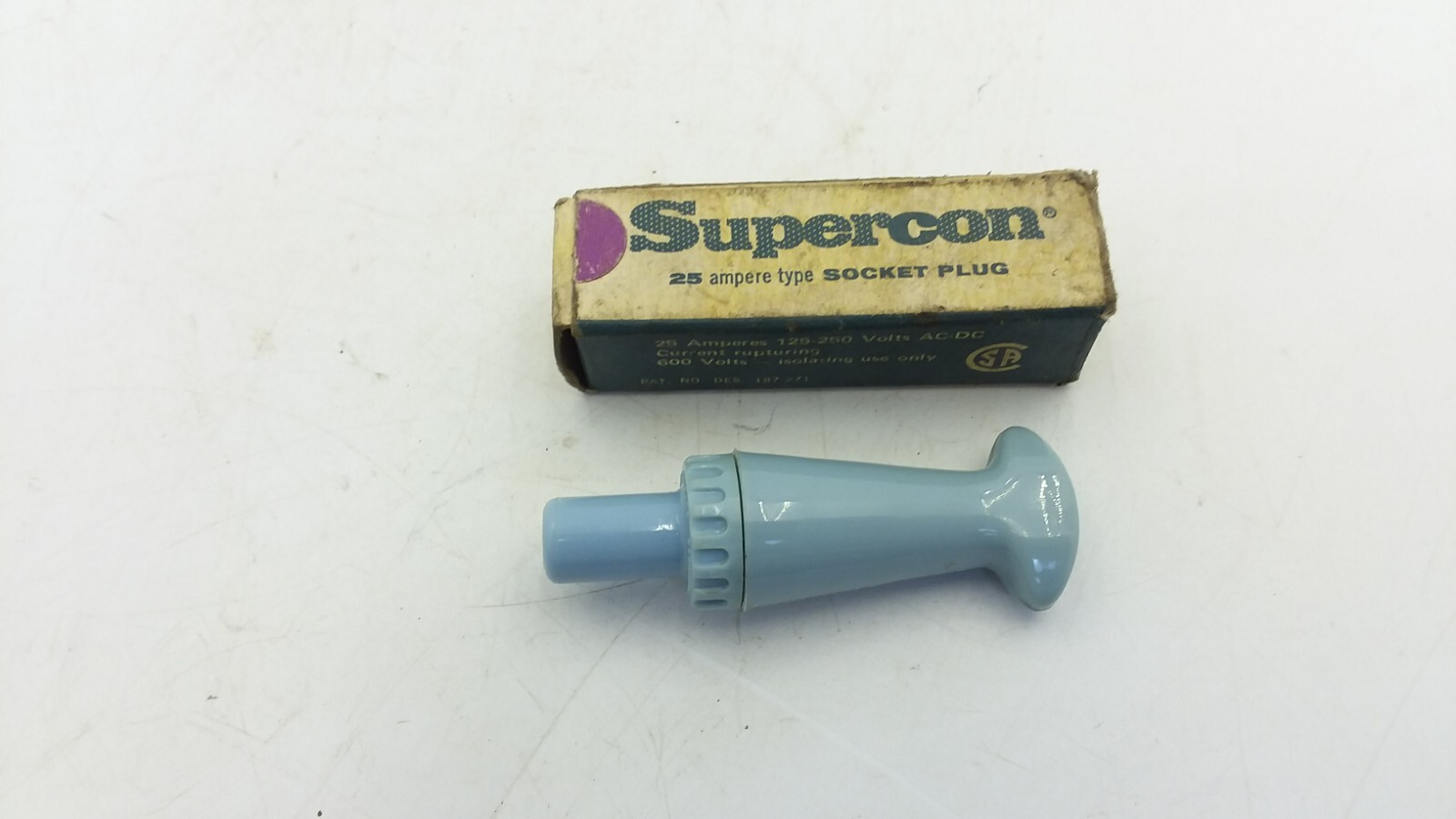 SUPERCON PS25GBL TEST PLUG SOCKET-PLUG 25 AMP RP25GBL PIN RECEPTACLES NIB