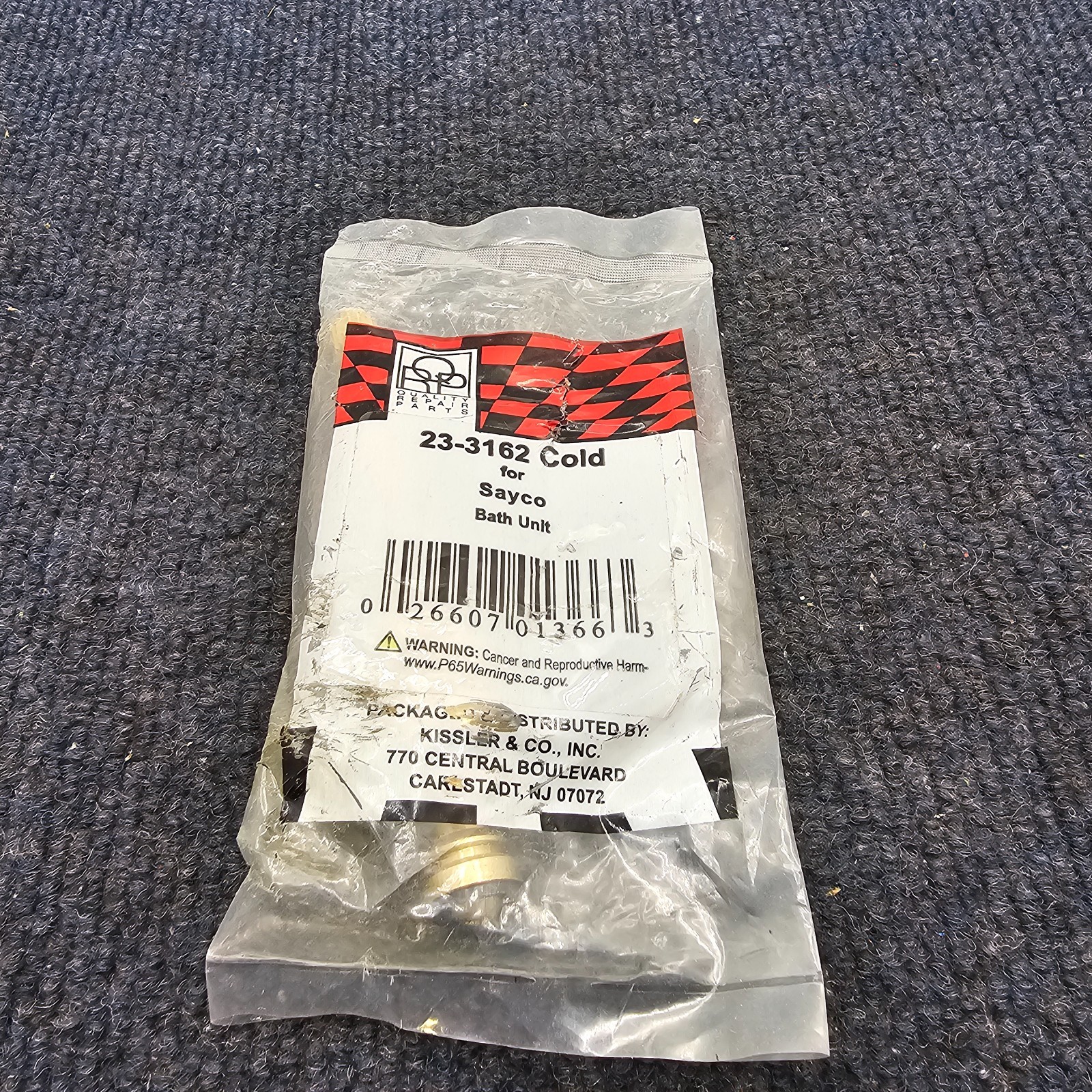 KISSLER & CO. 23-3162 Cold Stem for Sayco Bath Unit