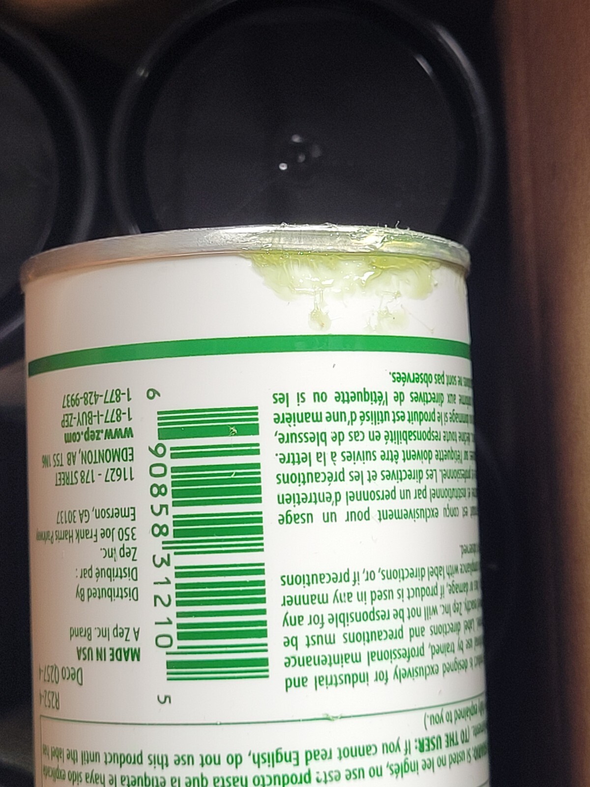 Zep 14 Oz High Temperature Grease Cartridge Green 312101 QTY 10