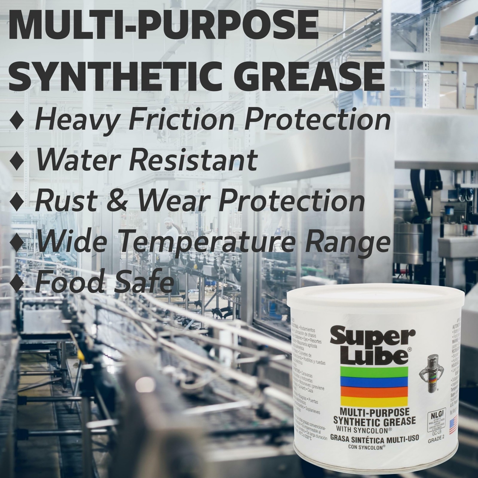 Super Lube Multi-Purpose Synthetic 3 oz Tube – Pack of 1, Translucent White
