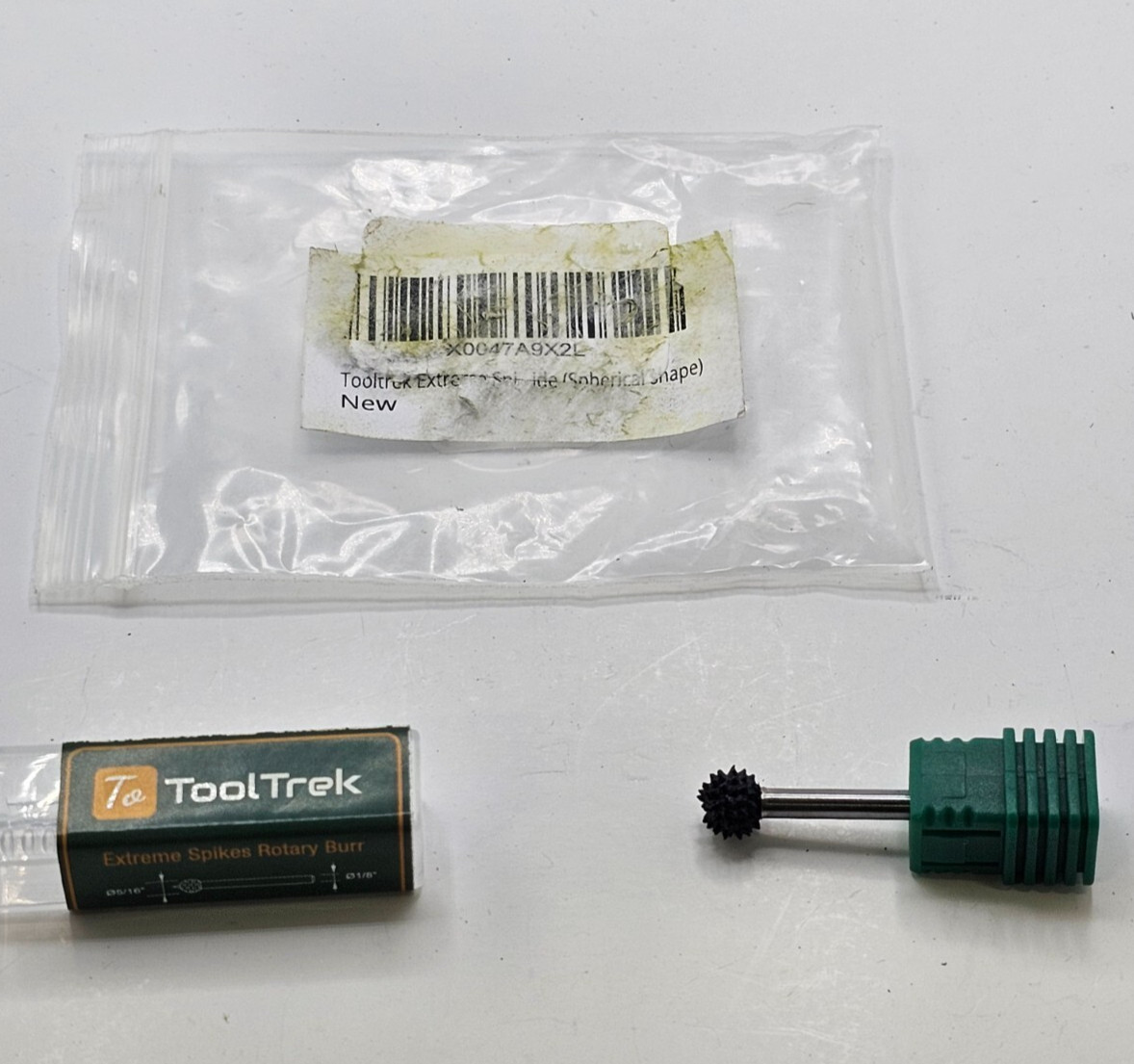 (QTY 3) ToolTrek Extreme Spikes Rotary Burr 5/16 Inch x 1/8 Inch Spherical Shape