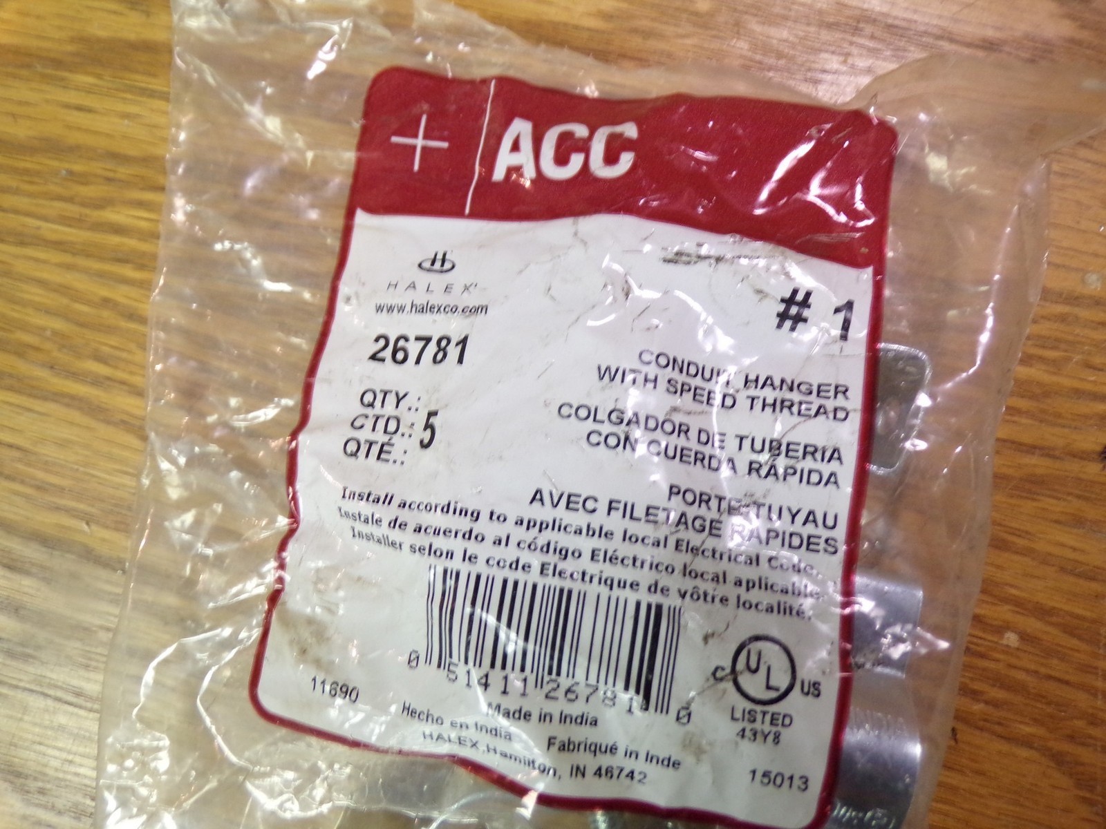 NEW Halex 26781 ACC Conduit Hanger w/ Speed Thread 5-Pack *FREE SHIPPING*
