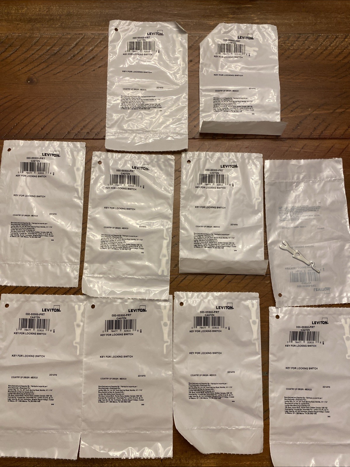 10x Leviton 55500-PRT Key For Tamper Resistant Switch Wall Plates 000-55500-PRT