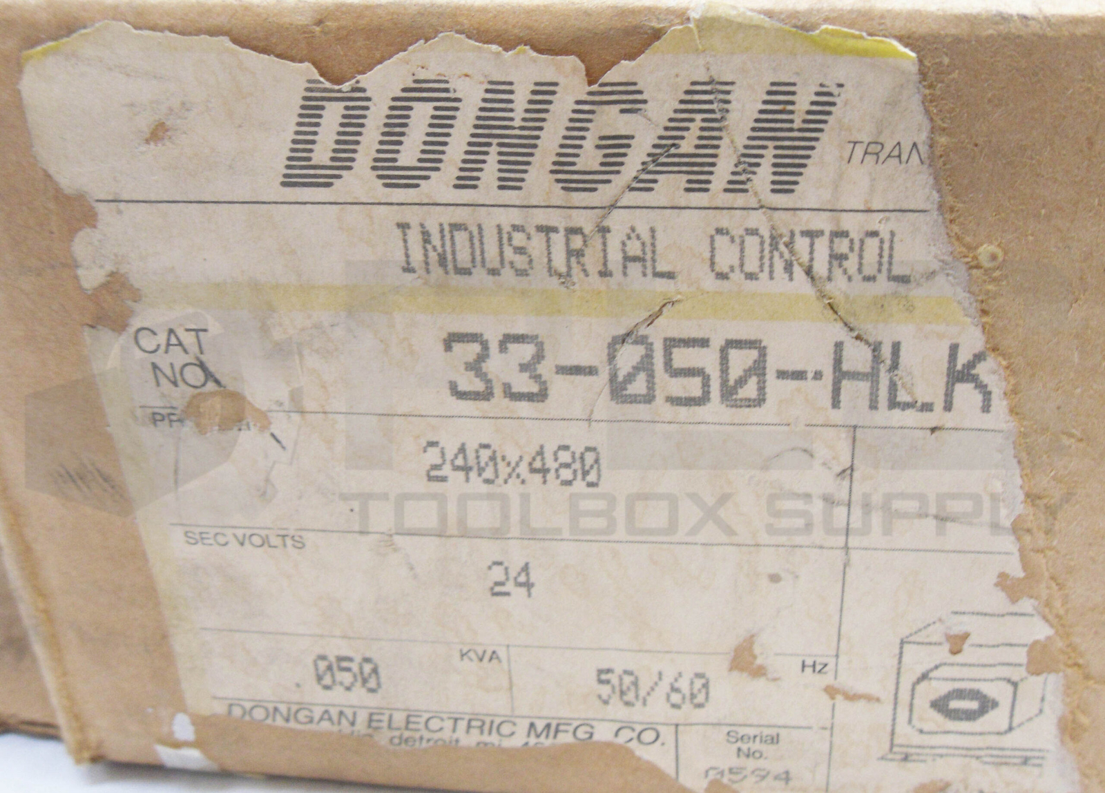 NEW DONGAN 33-050-HLK INDUSTRIAL CONTROL TRANSFORMER 50/60HZ 1PH *READ*