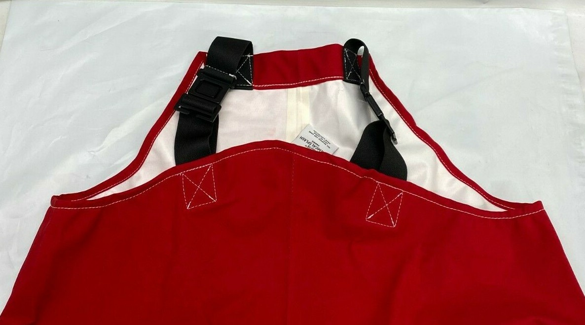 AlphaTec Polyester Bib Overall, Red, Medium