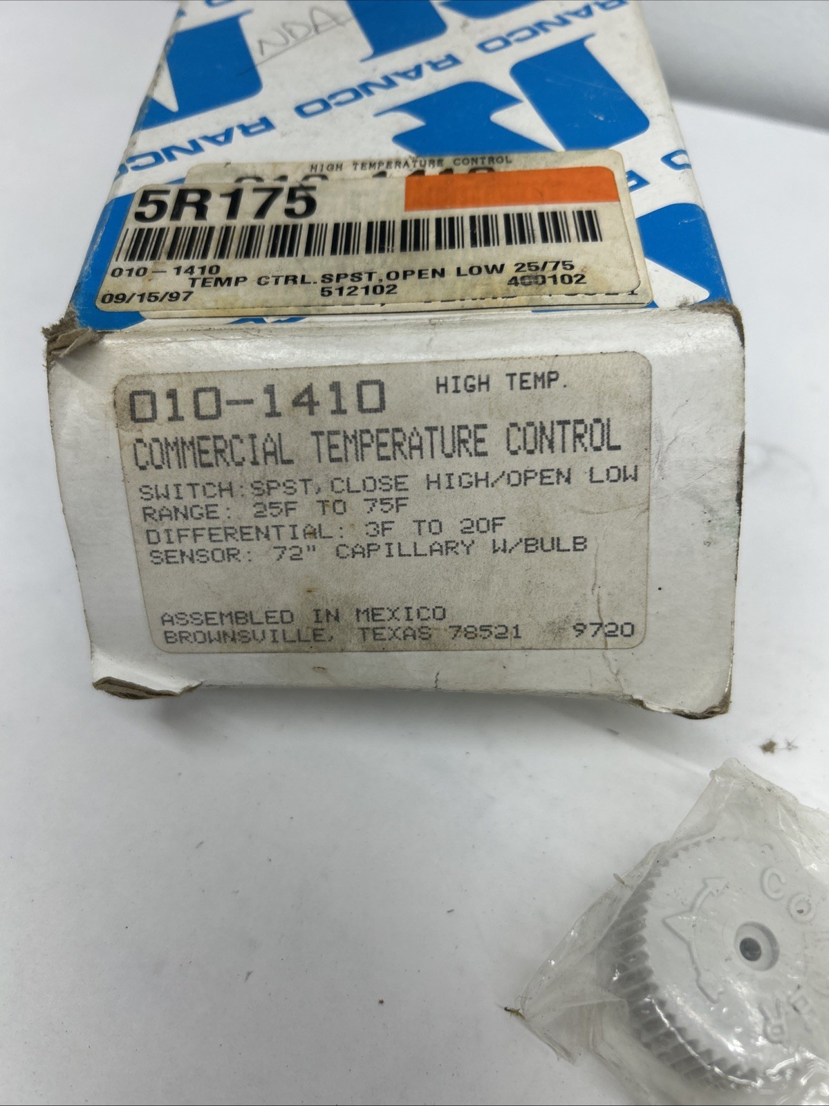 RANCO 010-1410 / 0101410 Commercial Temperature Control 72 Inch Sensor 25–75° F