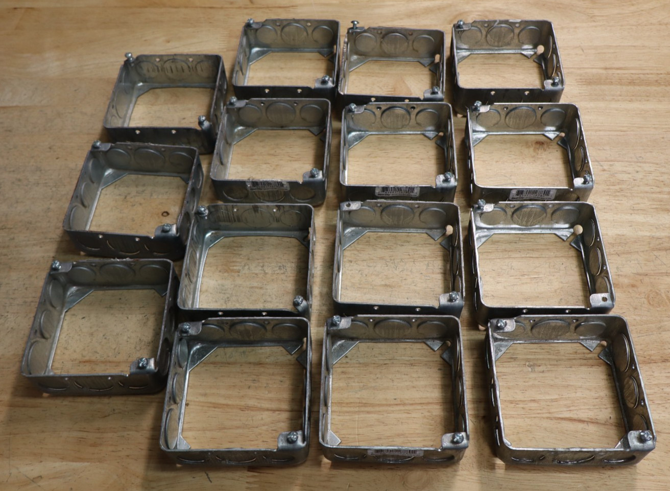 Lot OF 15 Steel City 3/4” Galvanized Extension Rings 4″ Square DV Bracket 53151