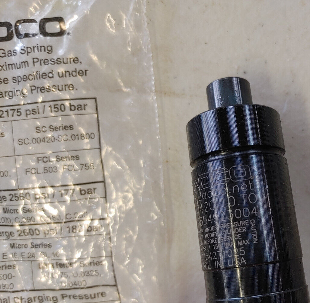 Dadco SC00420.10.TO Nitrogen Gas Spring 2175PSI (GSB1)