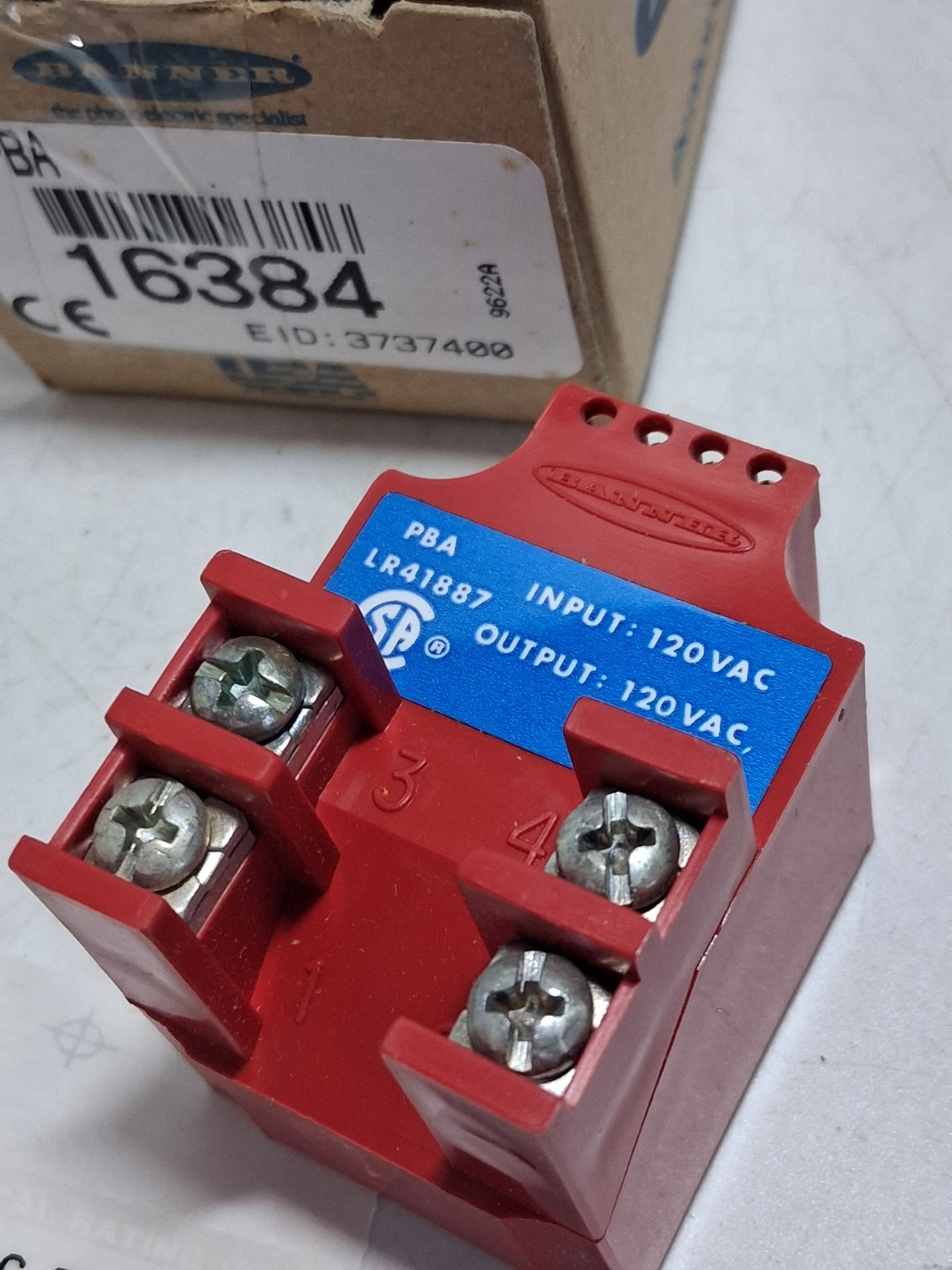 BANNER PBA LR41887 POWER BLOCK 120VAC 100VA 50/60HZ NIB