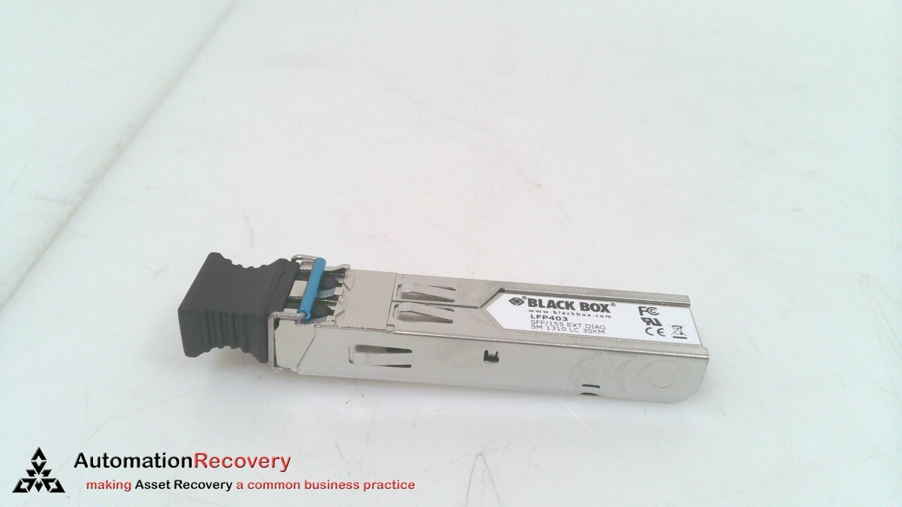 BLACK BOX LFP403 SFP OPTICAL TRANSCEIVER W/ EXT. DIAGNOSTICS, NEW #326181