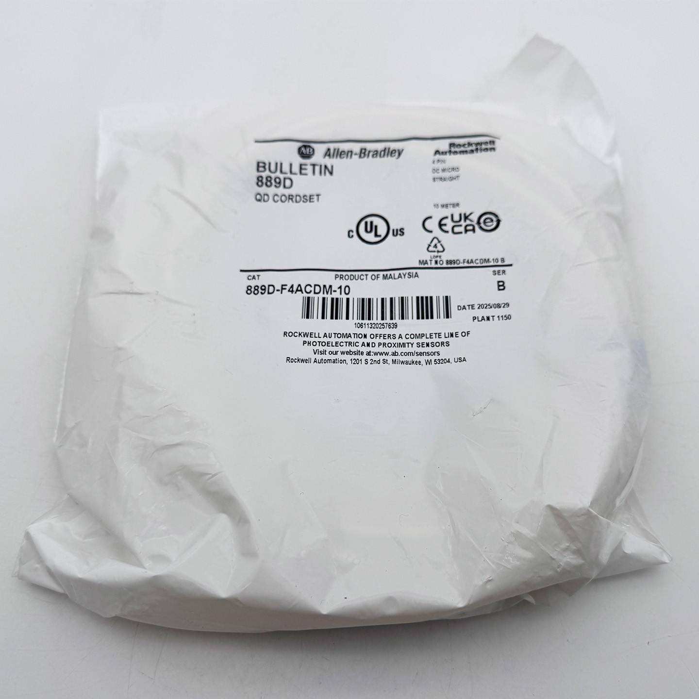 889D-F4ACDM-10 889 DC Micro Cable New Original 889DF4ACDM10