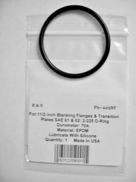 1 1/2 inch Blanking flanges + o-ring 2-225 / SAE 61 & 62 / R&S 225BF / EPDM Mat.