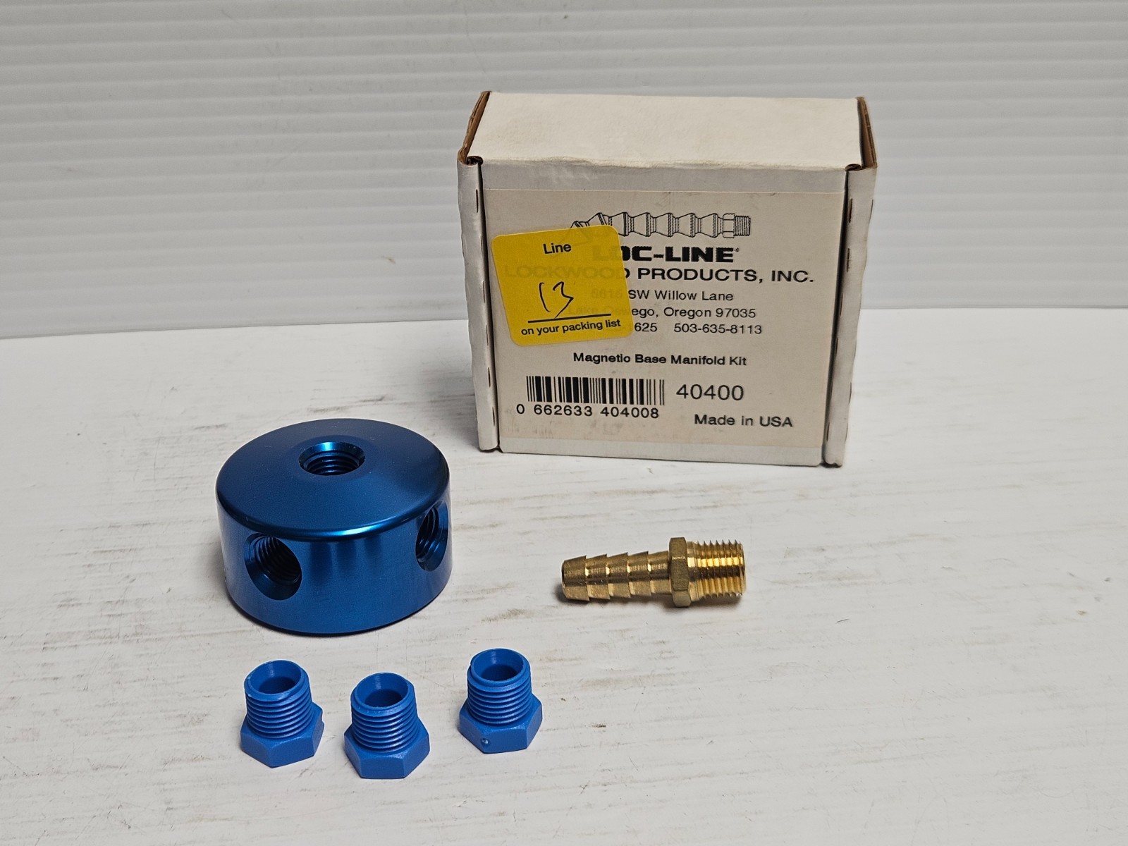 Loc-Line 40400 Magnetic Base Manifold Kit New