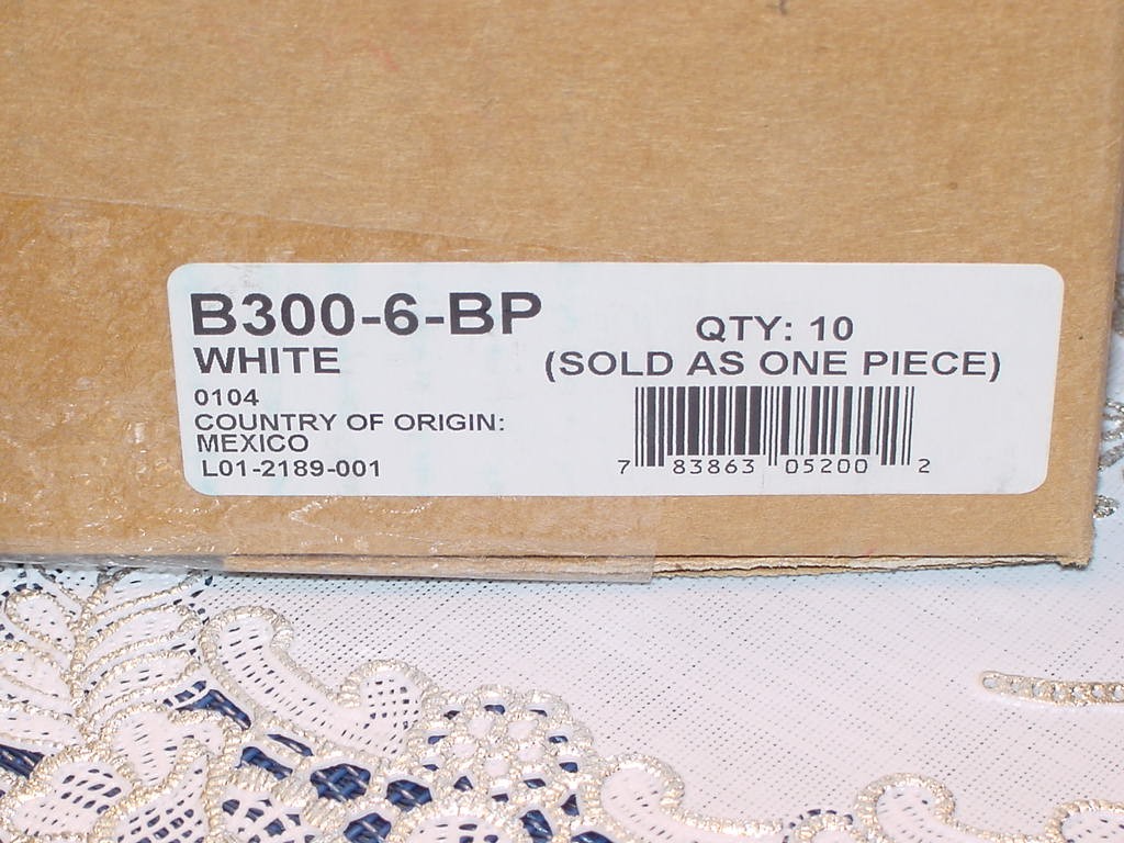 System Sensor B300-6-BP, Bulk Pack, 10 Pieces, White, 6-inch Flanged Base, New