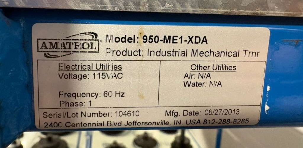 Amatrol 950-ME Industrial Mechanical Drive Training Systems Part 950-ME1-XDA