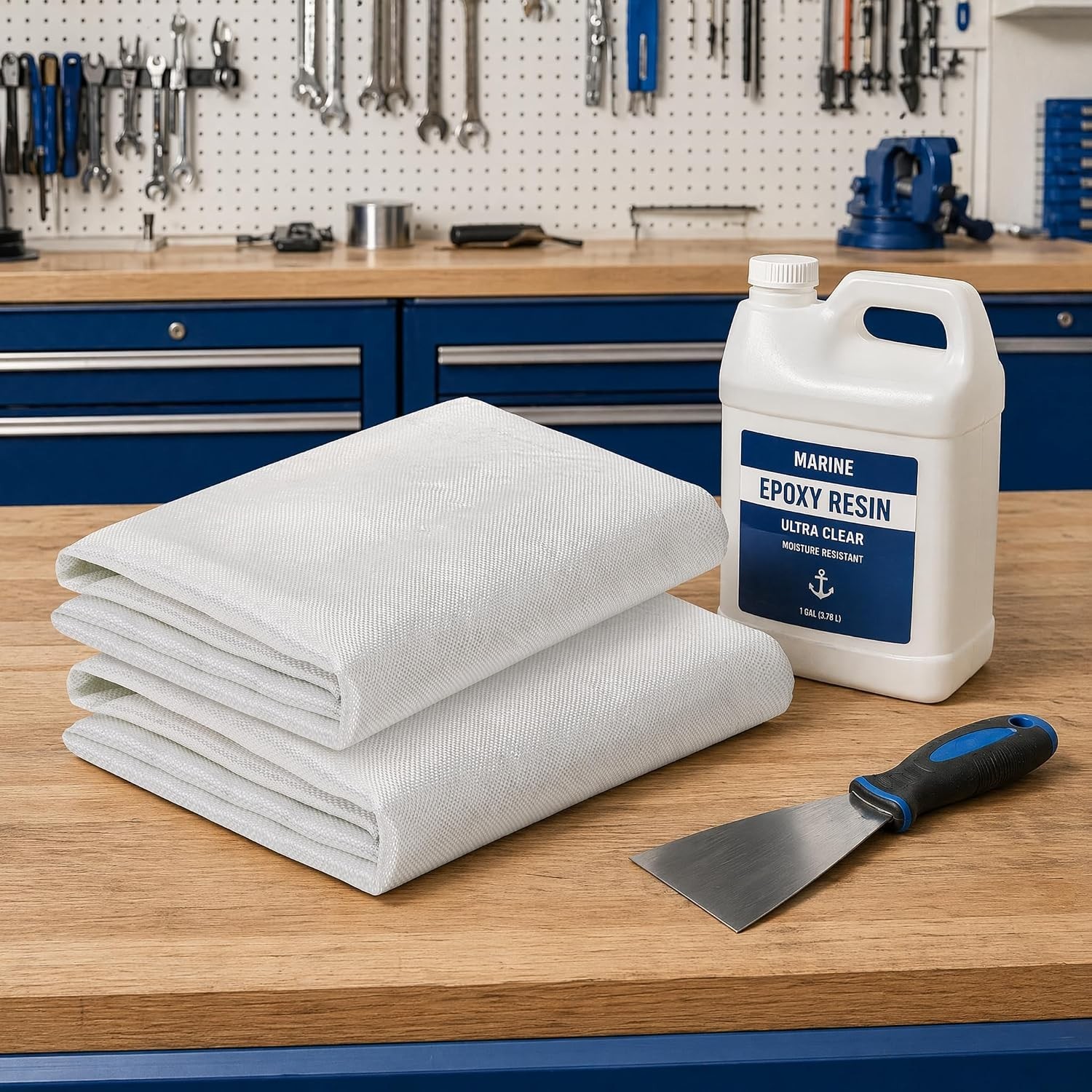2 Packs 6oz Fiberglass Cloth 12ft x 50in E-Glass Plain Weave Fabric Sheet