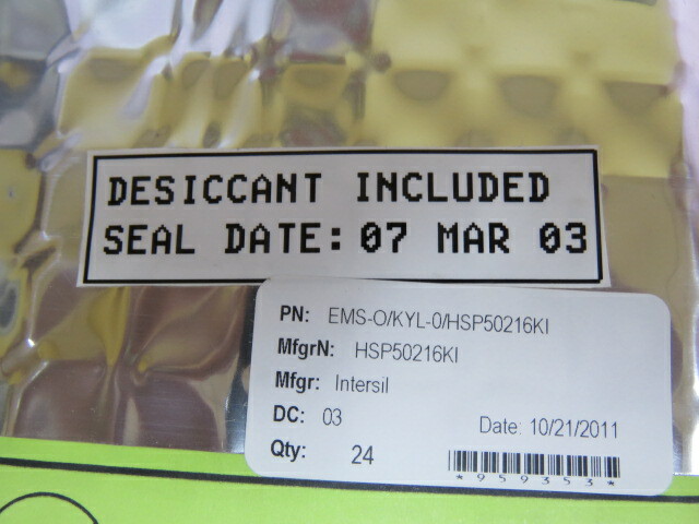 Intersil HSP50216KI Qty of 1 per Lot Four-Channel Programmable Digital