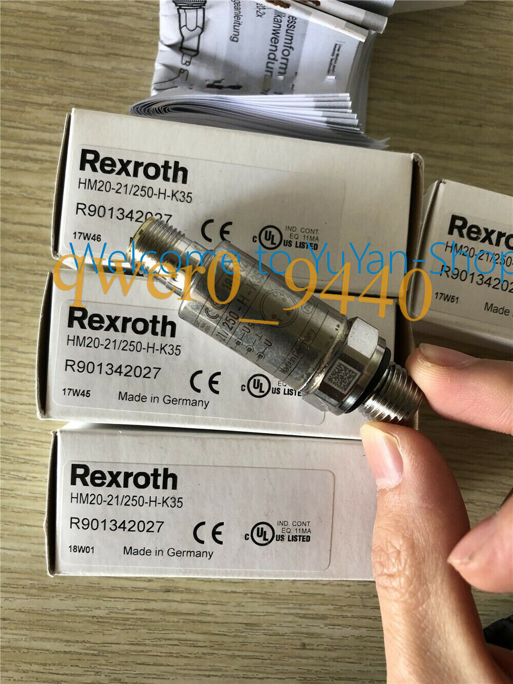 1pc Rexroth Hm20-21 / 250-h-k35 R901342027 Pressure Sensor #R172 DF