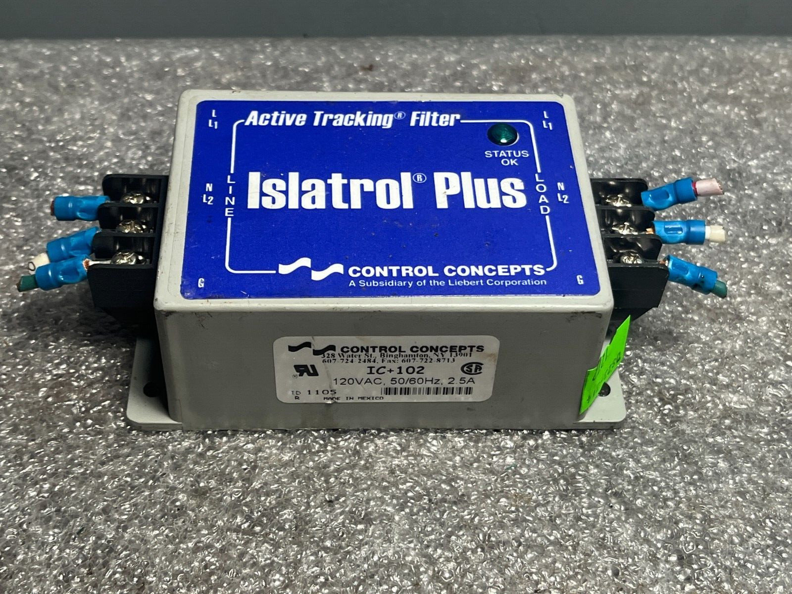 Islatrol plus active tracking filter IC+102 120VAC 50/60Hz 2.5A