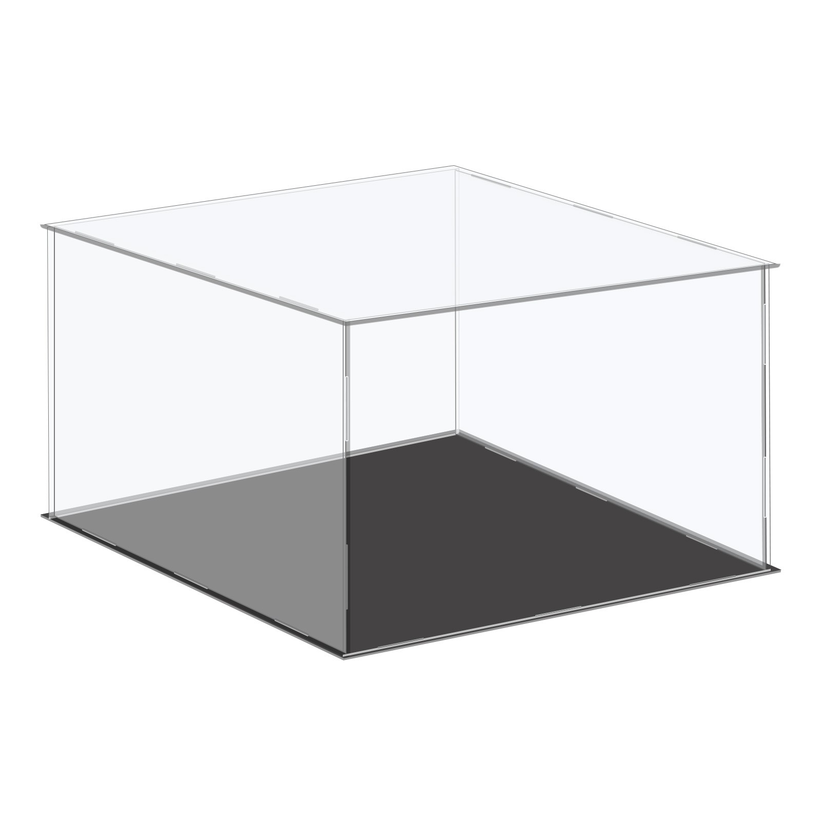 41x41x20.5cm Clear Acrylic Display Case Plastic Box Cube Dustproof Storage Box