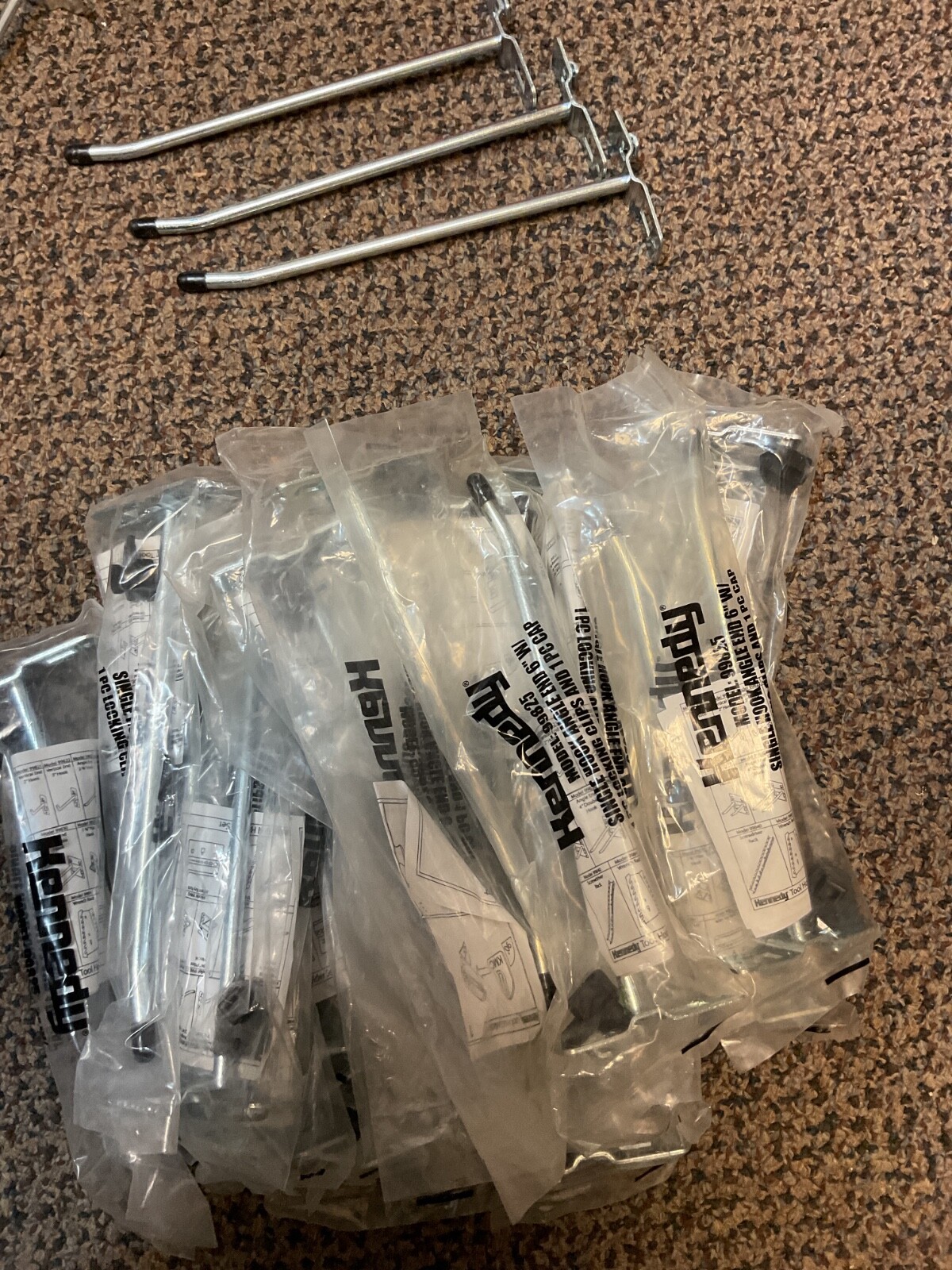 Kennedy 99825 Single Rod Pegboard Hook 6″ (23 NEW PKS) + OTHER HOOKS