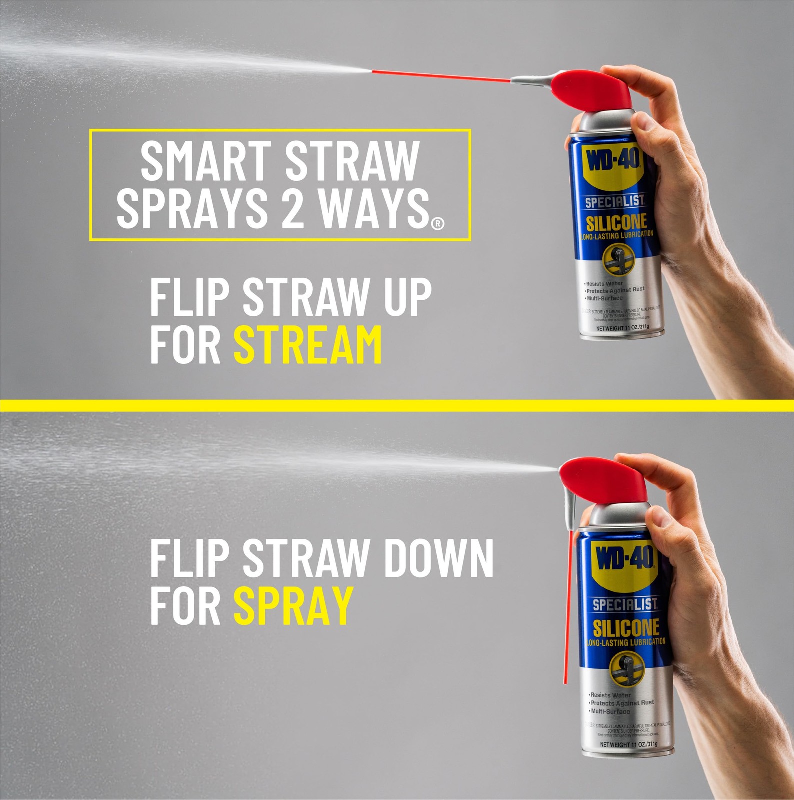 Specialist Silicone Lubricant with Smart Straw, 2-Way Spray, 11 OZ, 6-Pack