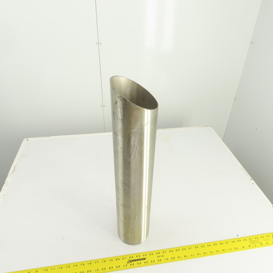5″ OD x 25-1/2″ Stainless Steel Exhaust Top Stack Pipe Miter Cut